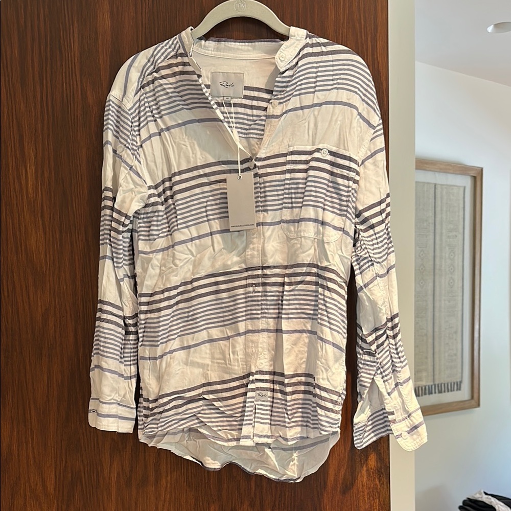 NWT Rails Navy and White Striped Shirt